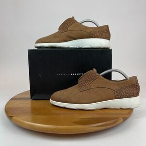 Womens Fratelli Rossetti One Canyon Leather Scale Print Shoes Sneakers 41.5 GUC‎